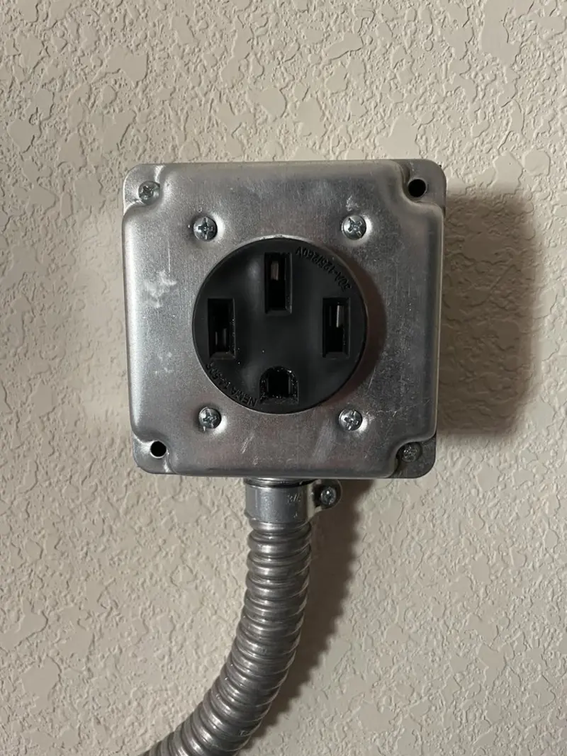 NEMA 14-50 outlet installed for Smart Home Electrical in Conway